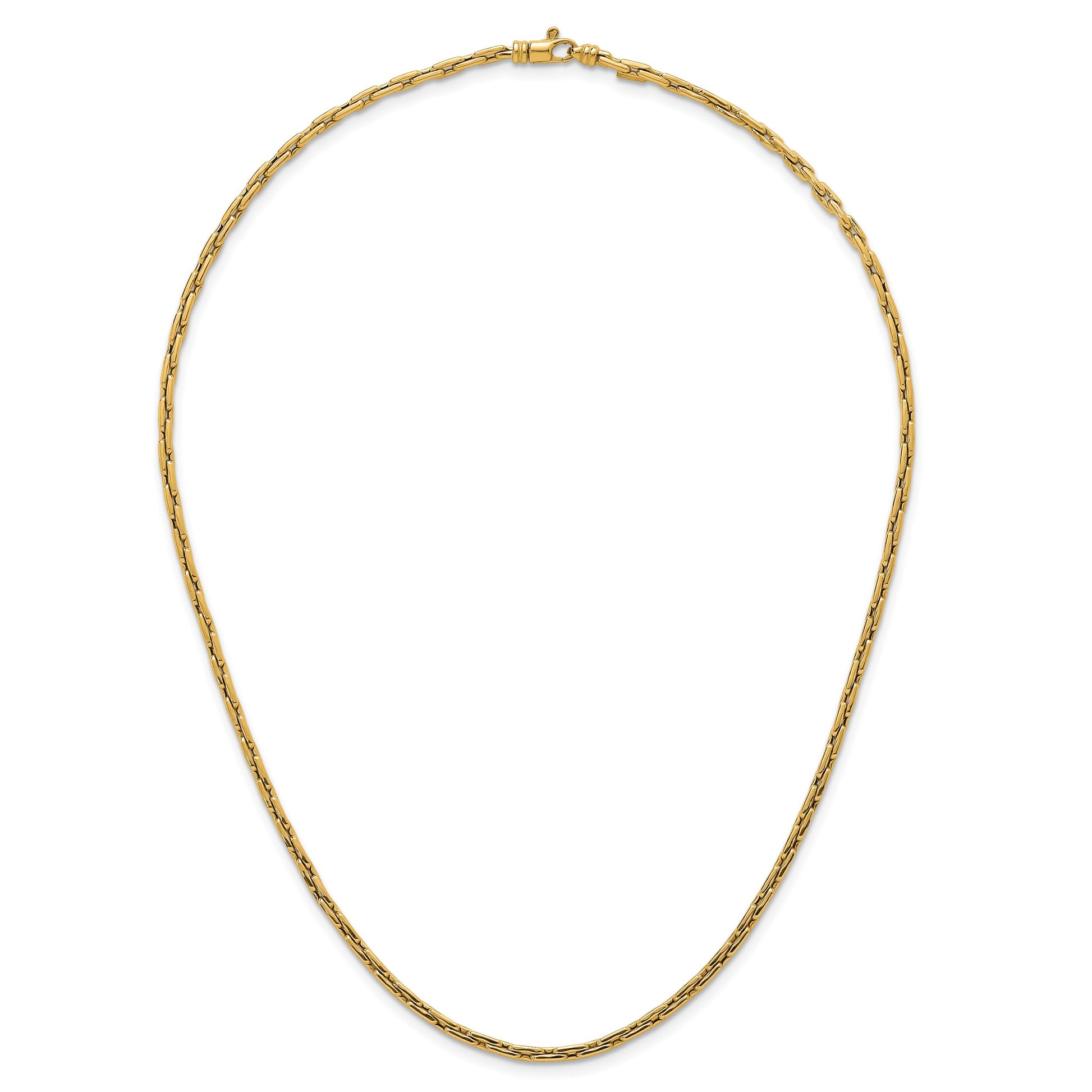 14k Polished 2.9mm Fancy Link 18 inch Necklace