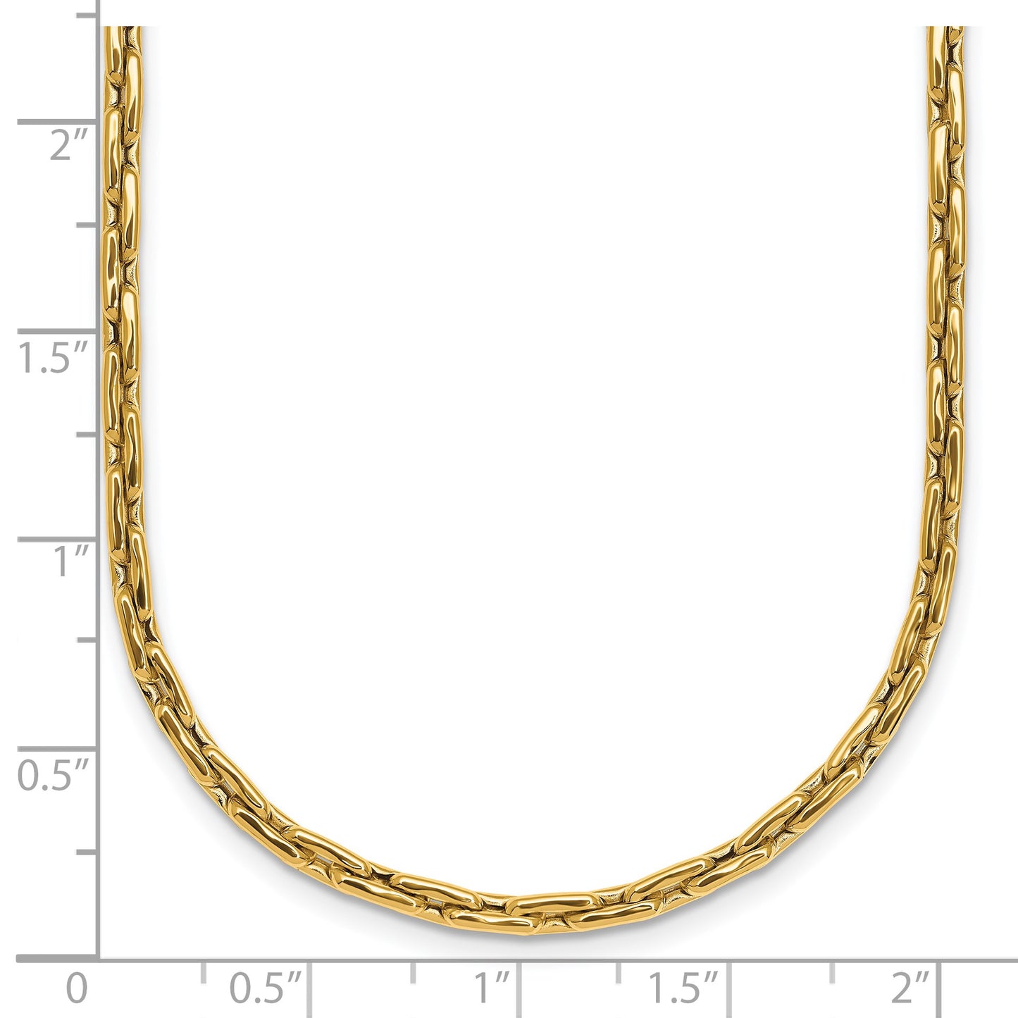 14k Polished 2.9mm Fancy Link 18 inch Necklace