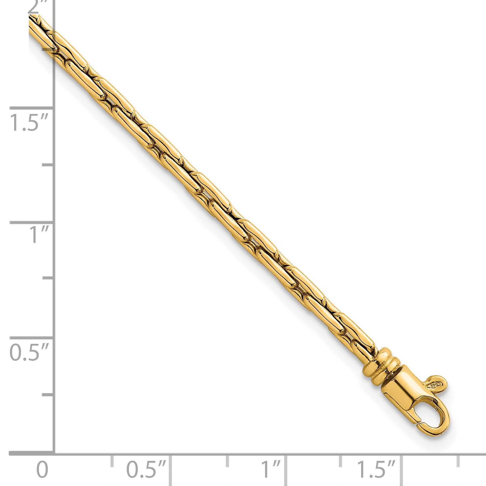 14k Polished 2.9mm Fancy Link 7.5 inch Bracelet