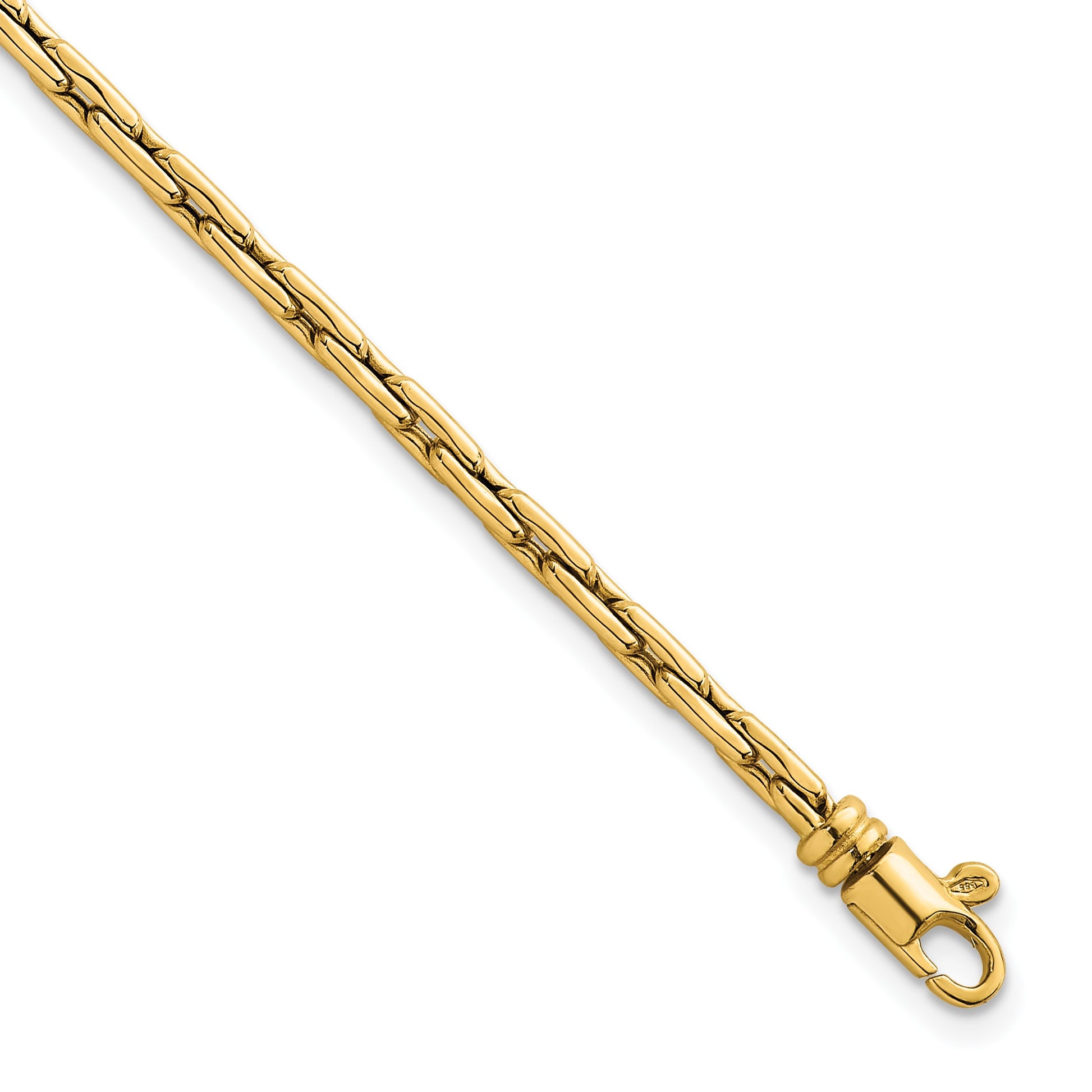 14k Polished 2.9mm Fancy Link 7.5 inch Bracelet
