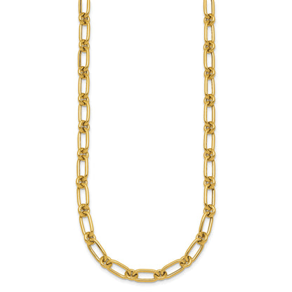 14k Polished 6mm Oval and Circle Link 18 inch Necklace