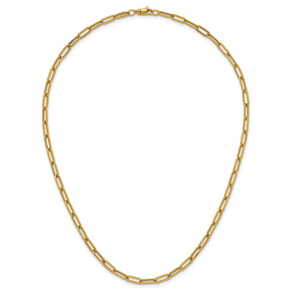 14k Polished 4mm Paperclip Link 18 inch Necklace