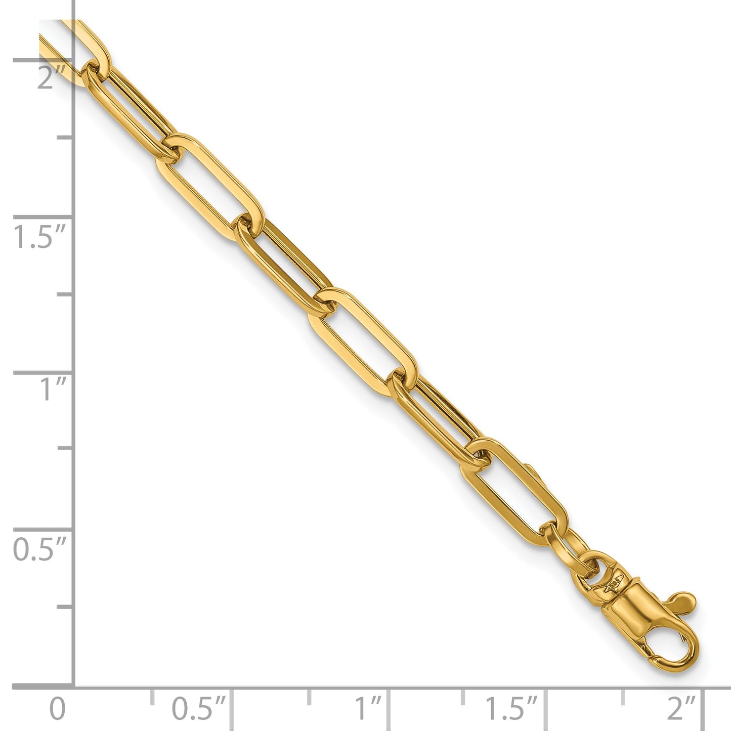 14k Polished 4mm Paperclip Link 18 inch Necklace