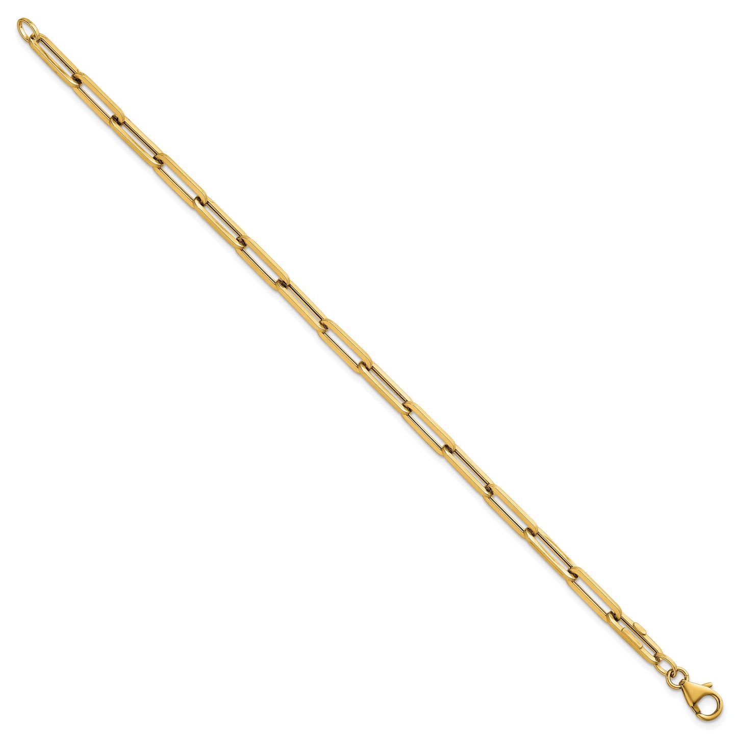 14k Polished 4.3mm Paperclip Link 7.5 inch Bracelet