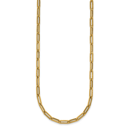 14k Polished 4mm Paperclip Link 18 inch Necklace