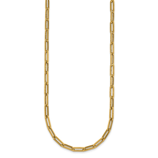 14k Polished 4mm Paperclip Link 18 inch Necklace