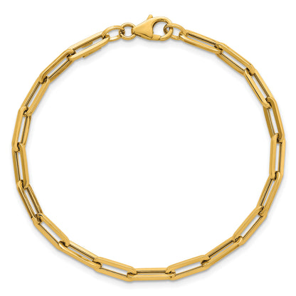 14k Polished 4mm Paperclip Link 7.5 inch Bracelet