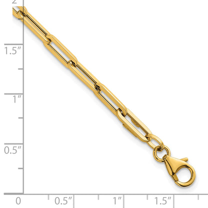 14k Polished 4mm Paperclip Link 7.5 inch Bracelet