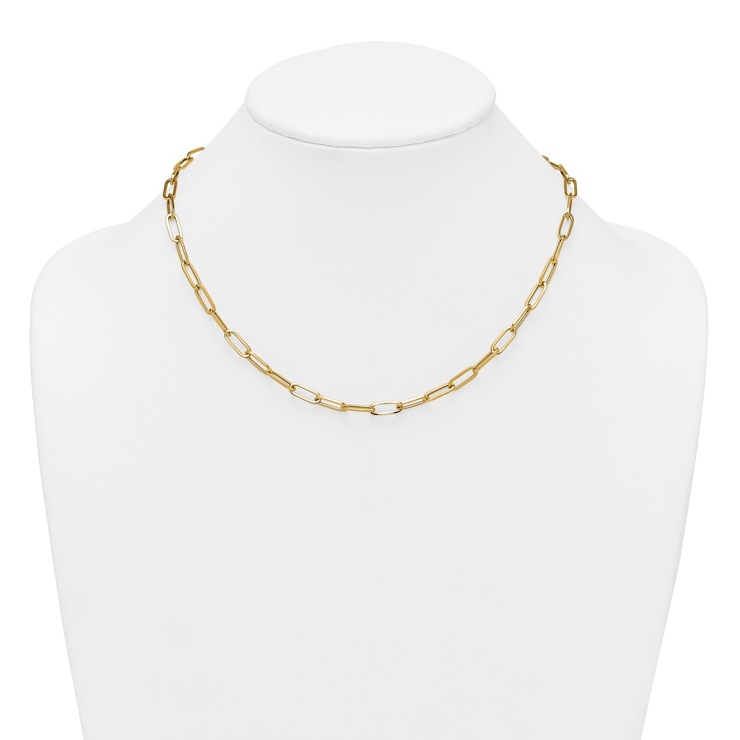 14k Polished 4.75mm Paper Clip Link 18 inch Necklace