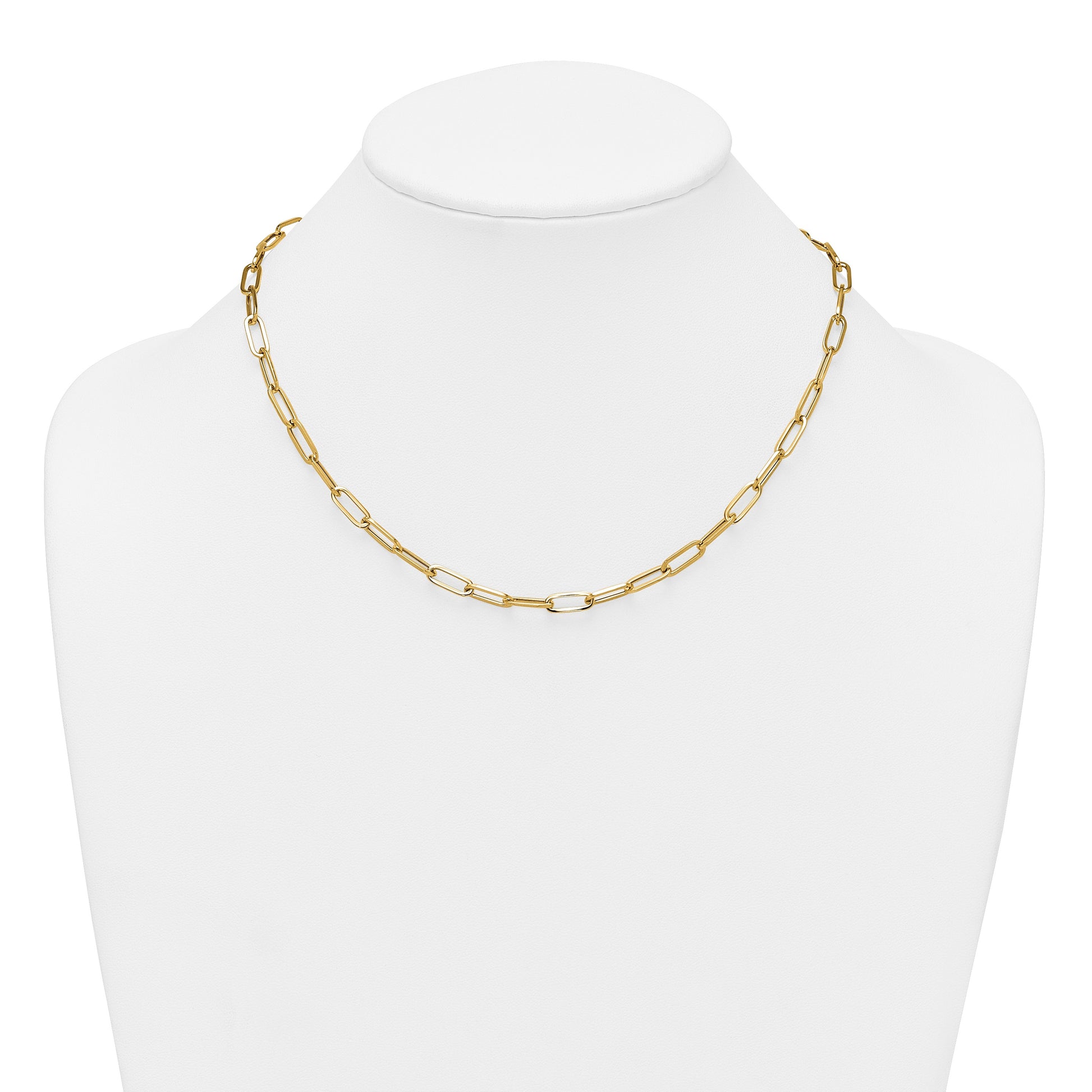 14k Polished 4.75mm Paper Clip Link 18 inch Necklace