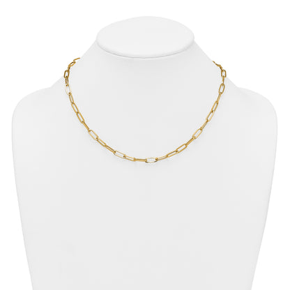 14k Polished 4.75mm Paper Clip Link 18 inch Necklace