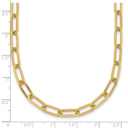 14k Polished 4.75mm Paper Clip Link 18 inch Necklace