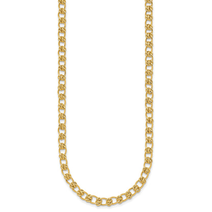 14K Polished and Textured 5.0mm Fancy Knot Link 7.5 Inch Bracelet