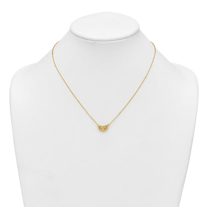 14k Polished Heart 18 inch Necklace