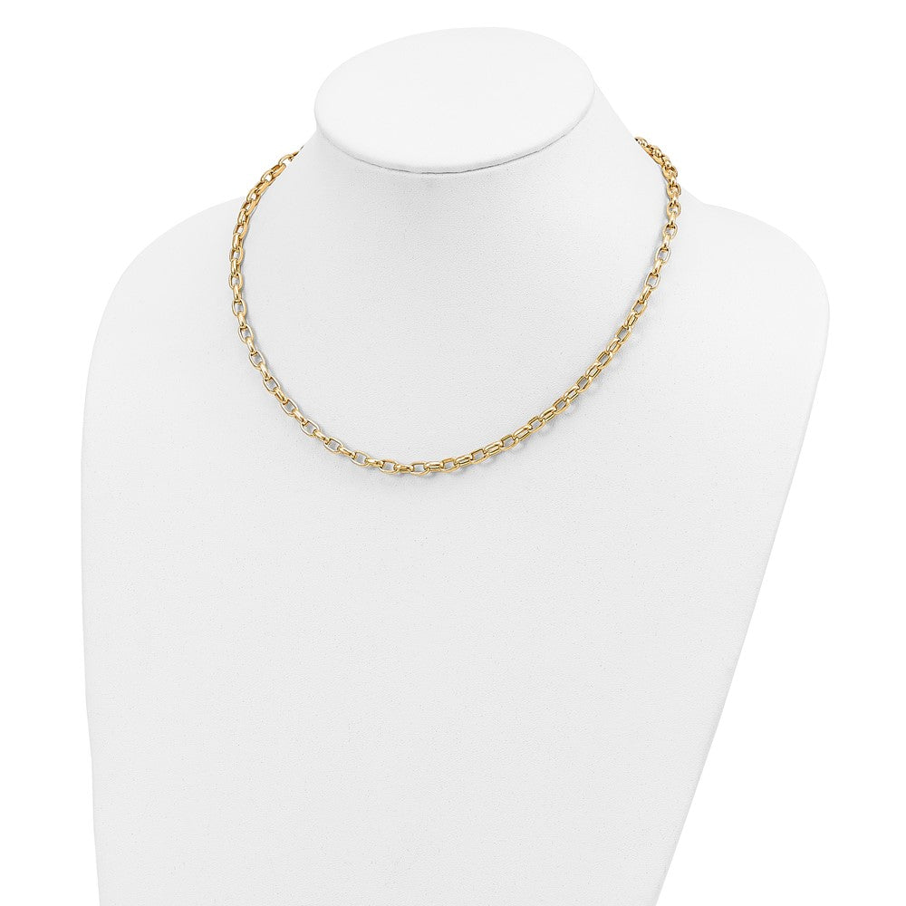 14k 18in 4.5mm Polished Fancy Link Necklace