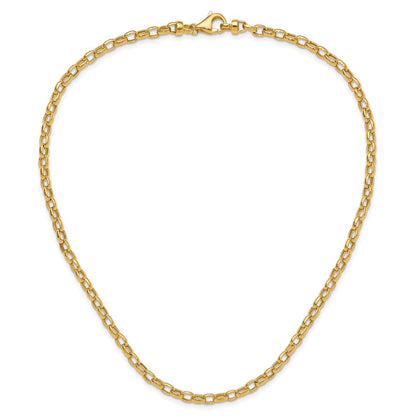 14k 18in 4.5mm Polished Fancy Link Necklace