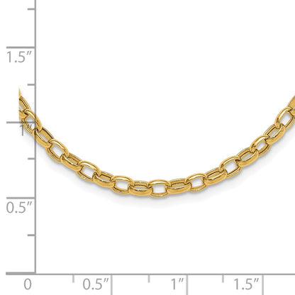 14k 18in 4.5mm Polished Fancy Link Necklace