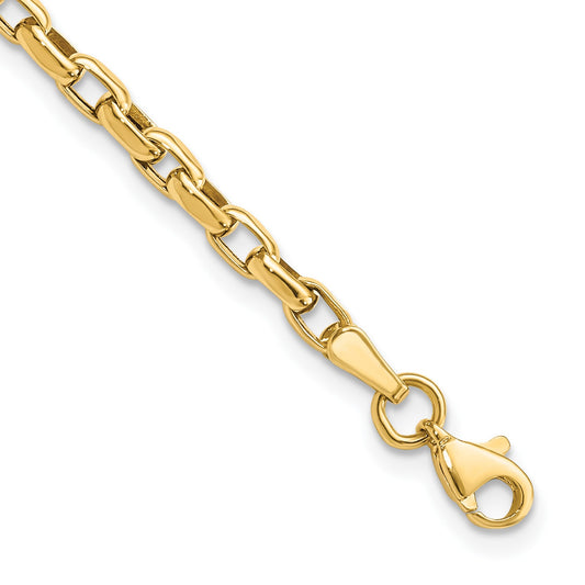 14k Polished 2mm Fancy Cable Link 7.25 inch Bracelet