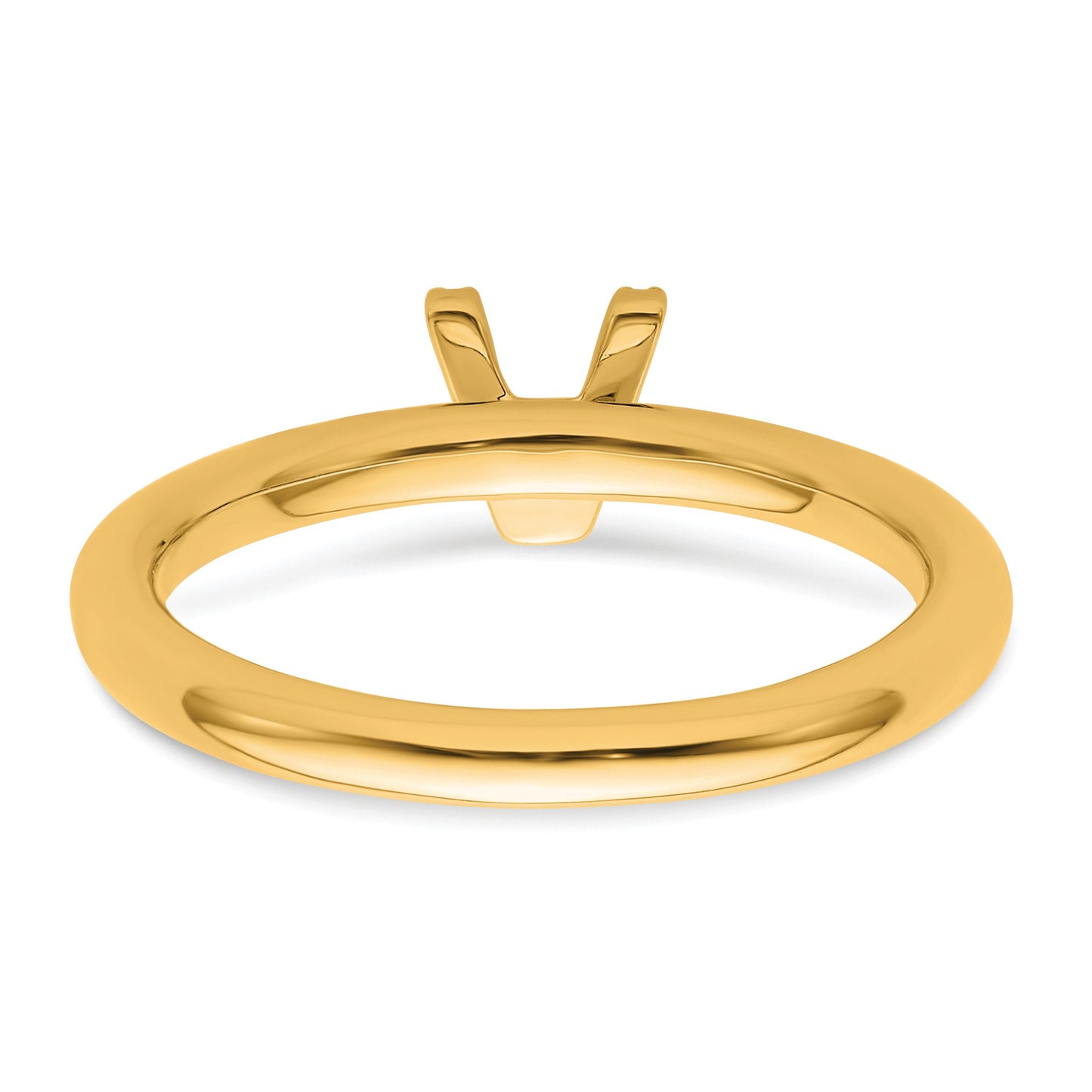 14K Stackable Diamond Initial V Size 7 Ring