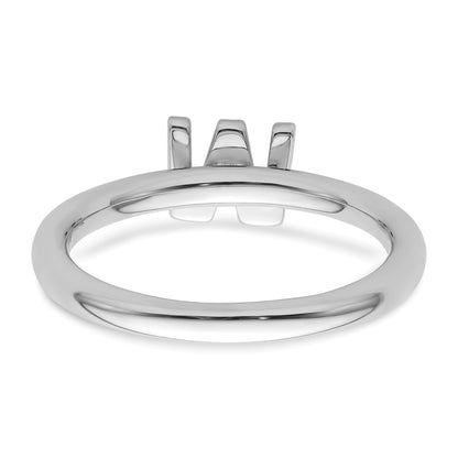 14K White Gold Stackable Diamond Initial W Size 7 Ring