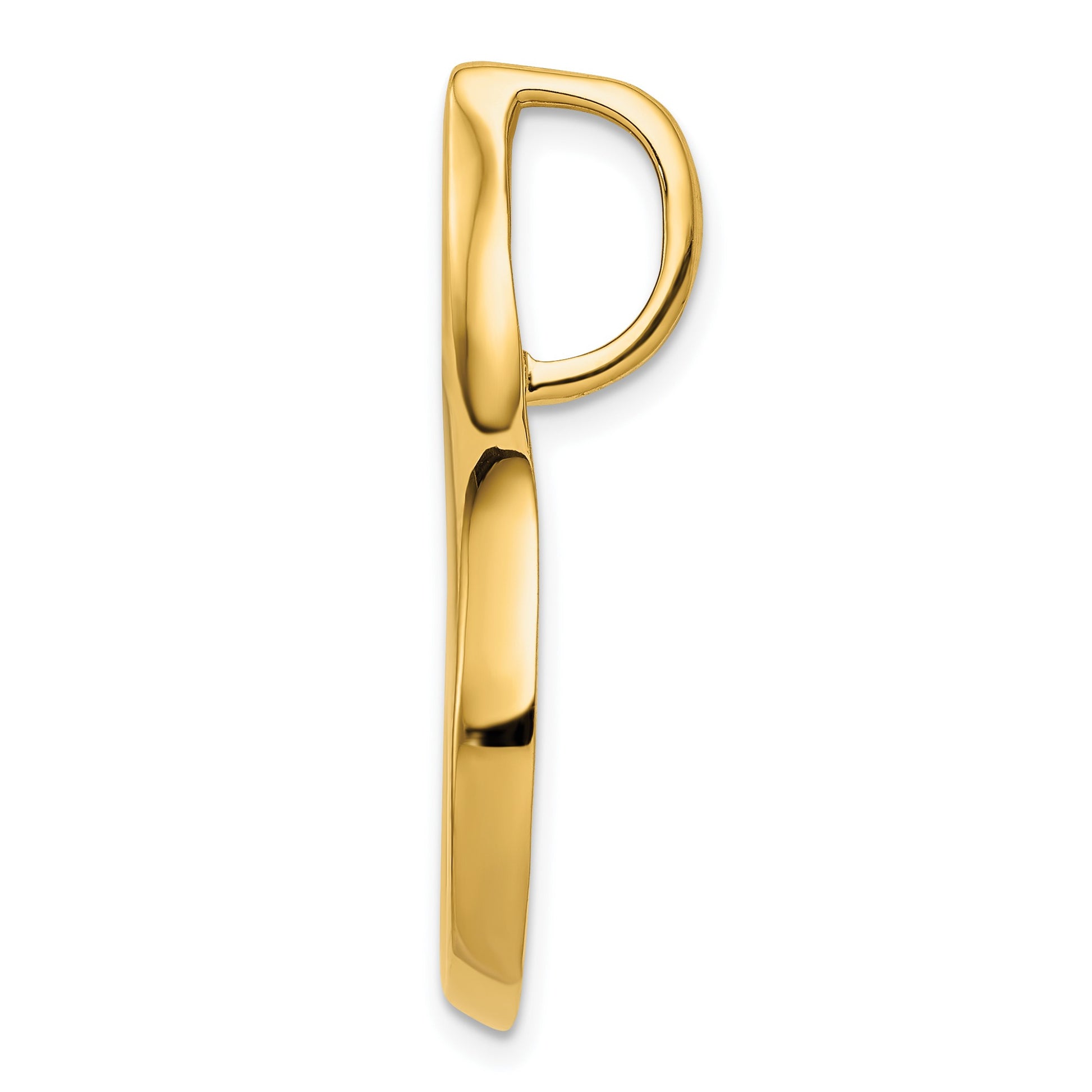 14k Polished Slide Fits up to 6mm Regular/Fancy/Reversible Omega