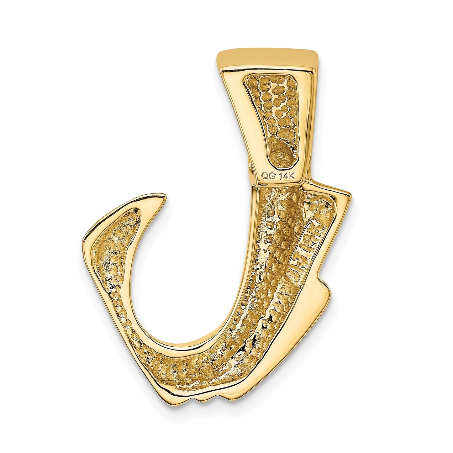 14k Polished Slide Fits up to 8mm Regular/Fancy/Reversible Omega