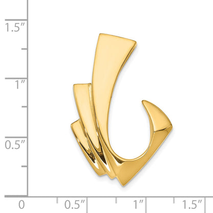 14k Polished Slide Fits up to 8mm Regular/Fancy/Reversible Omega