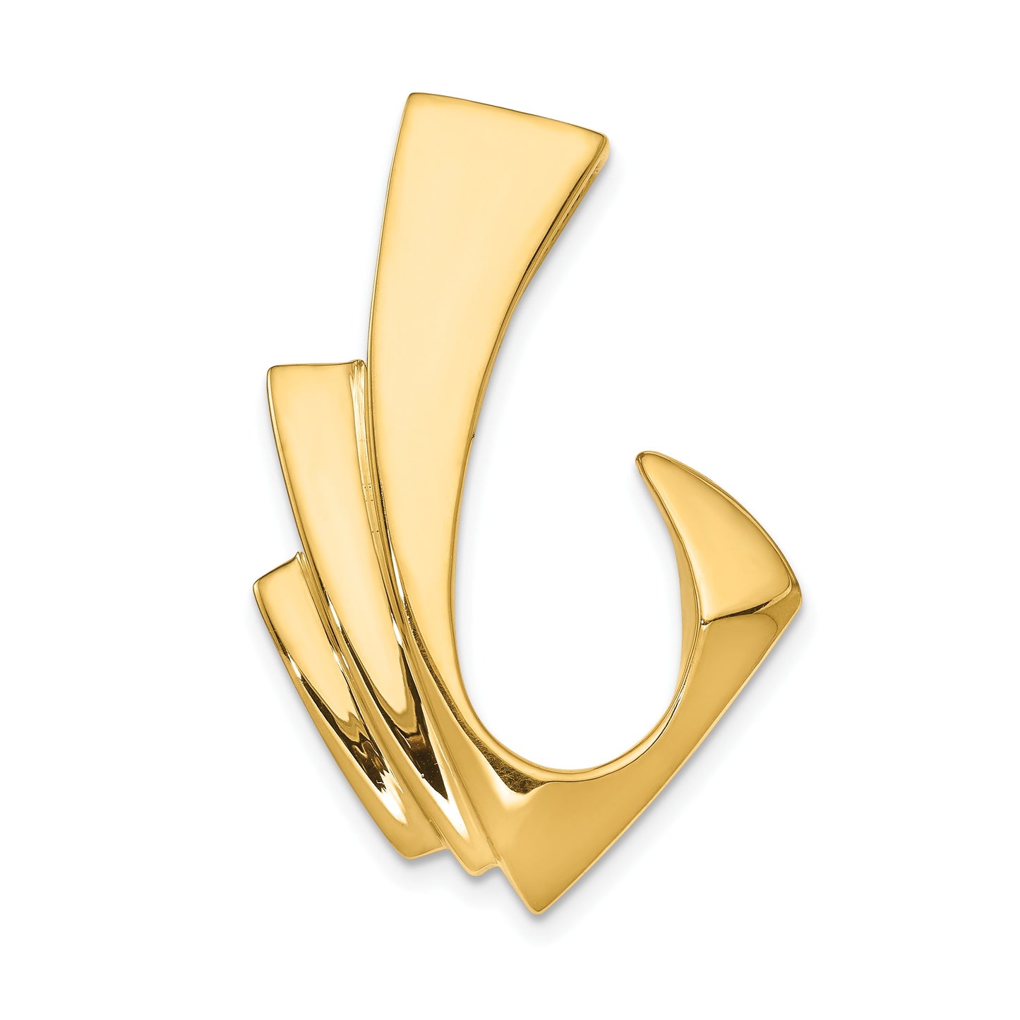 14k Polished Slide Fits up to 8mm Regular/Fancy/Reversible Omega