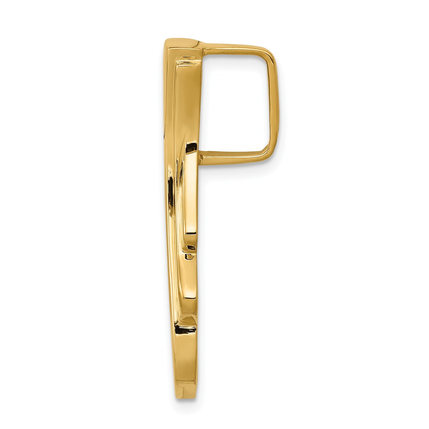 14k Polished Slide Fits up to 6mm Regular/8mm Fancy or Reversible Omega