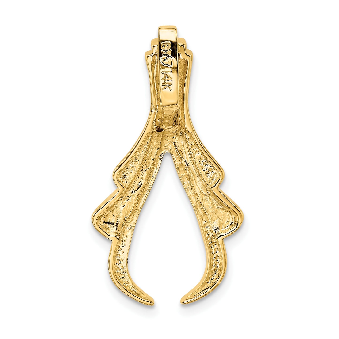 14k Polished Slide Fits up to 6mm Regular/8mm Fancy or Reversible Omega