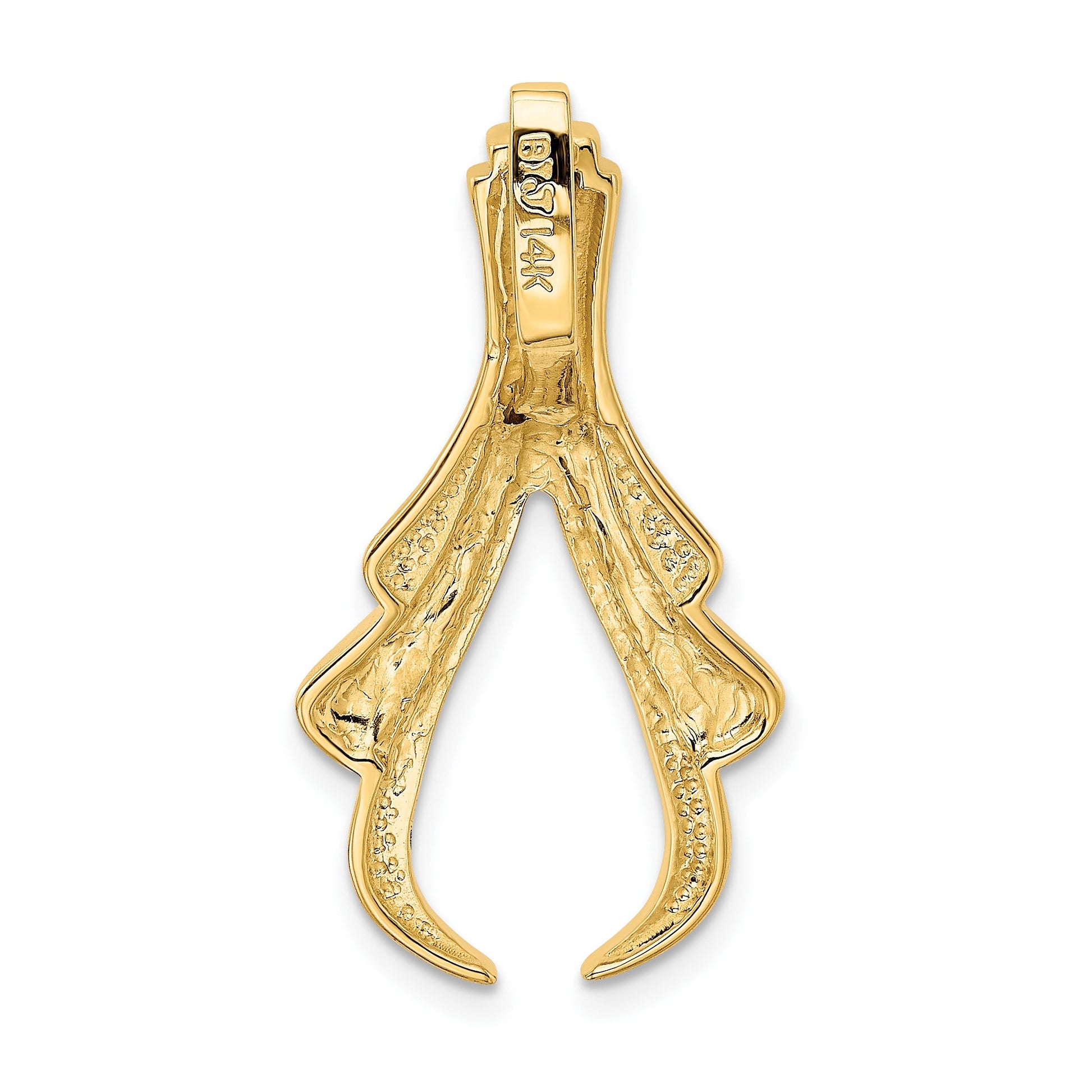 14k Polished Slide Fits up to 6mm Regular/8mm Fancy or Reversible Omega