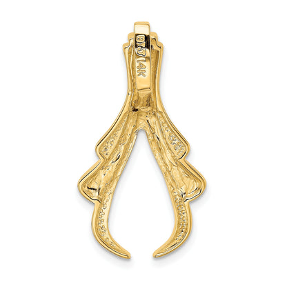 14k Polished Slide Fits up to 6mm Regular/8mm Fancy or Reversible Omega