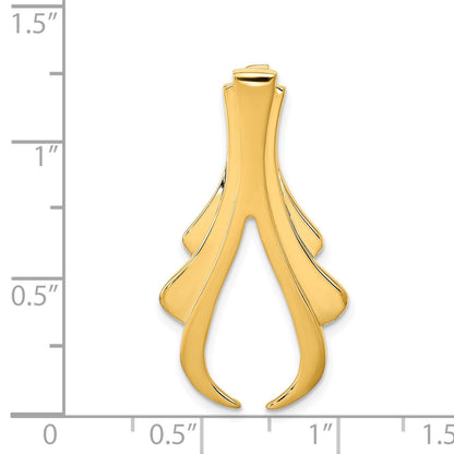14k Polished Slide Fits up to 6mm Regular/8mm Fancy or Reversible Omega