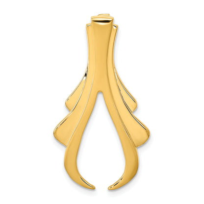 14k Polished Slide Fits up to 6mm Regular/8mm Fancy or Reversible Omega