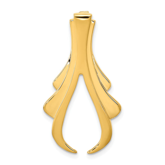 14k Polished Slide Fits up to 6mm Regular/8mm Fancy or Reversible Omega