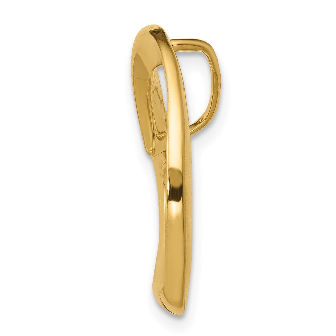 14k Polished Heart Slide Fits up to 4mm Regular/6mm Fancy or Reversible Omega