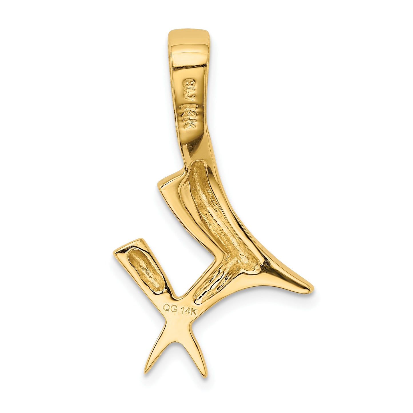 14k Polished Slide Fits up to 6mm Regular/8mm Fancy or Reversible Omega