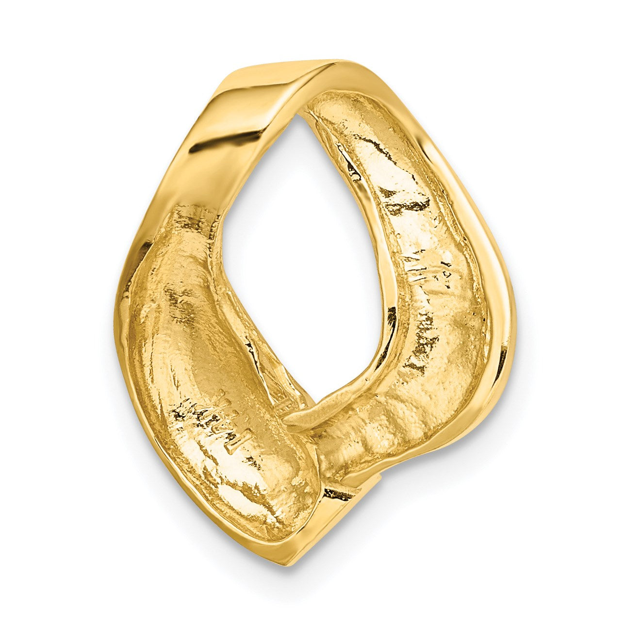 14K Polished Slide Fits up to 6mm Regular/8mm Fancy or Reversible Omega