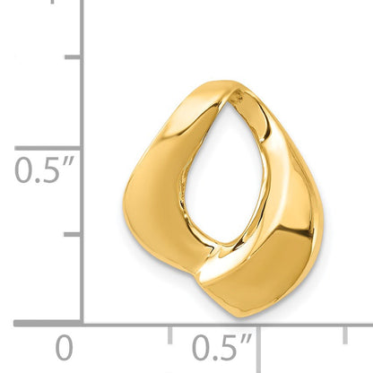 14K Polished Slide Fits up to 6mm Regular/8mm Fancy or Reversible Omega