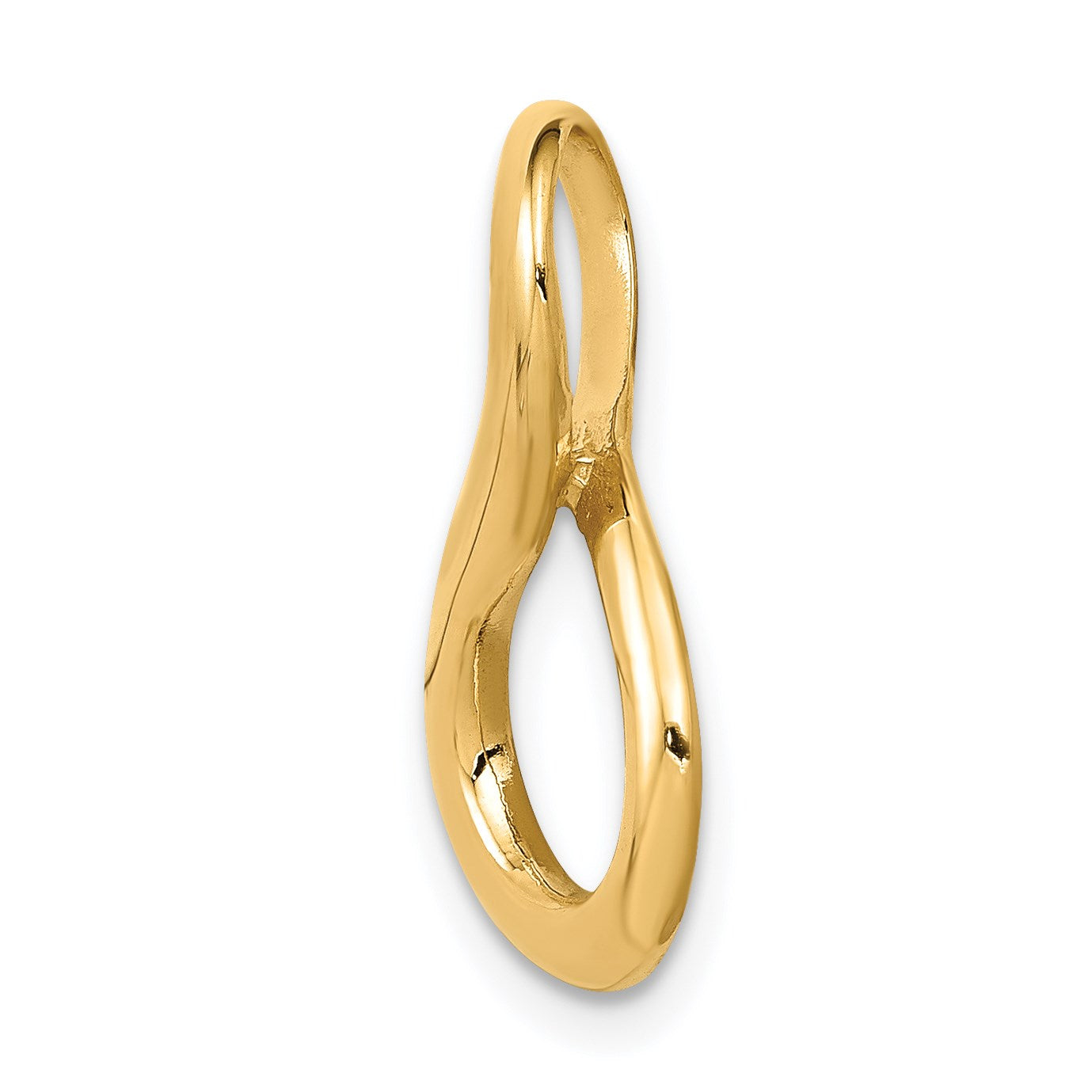 14k Polished Slide Fits up to 3mm Regular/6mm Fancy or Reversible Omega
