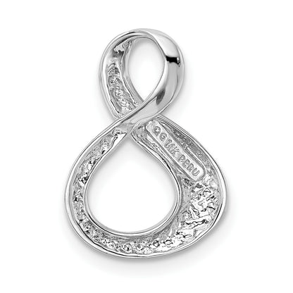 14k White Gold Polished Slide Fits up to 3mm Regular/6mm Fancy or Reversible Omega