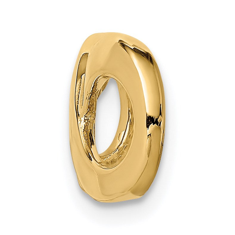14k Polished Infinity Slide Fits up to 2mm Regular/3mm Fancy or Reversible Omega
