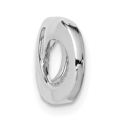 14k White Gold Polished Infinity Slide Fits up to 2mm Regular/3mm Fancy or Reversible Omega