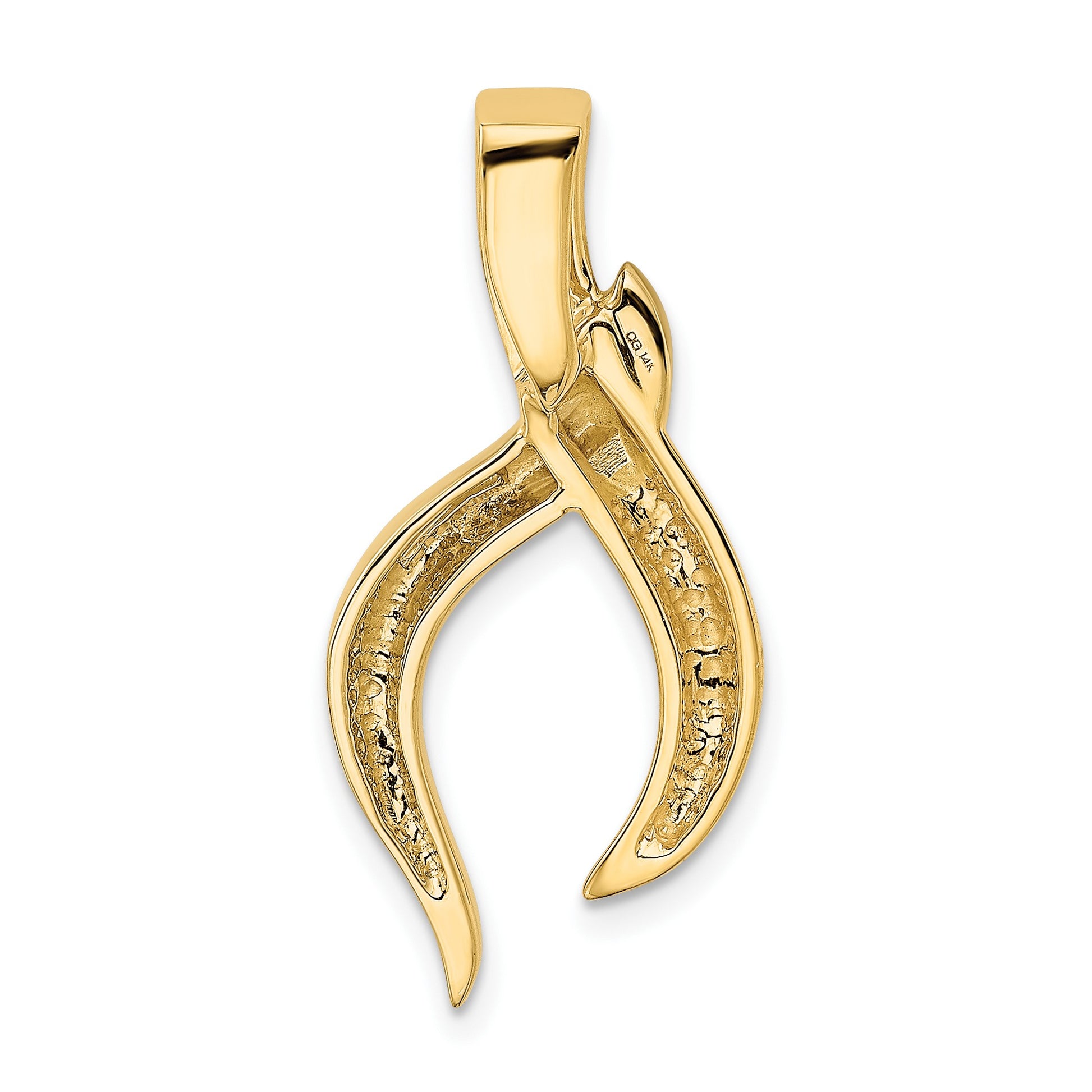 14k Two-Tone Slide Fits up to 6mm Regular/Fancy/Reversible Omega