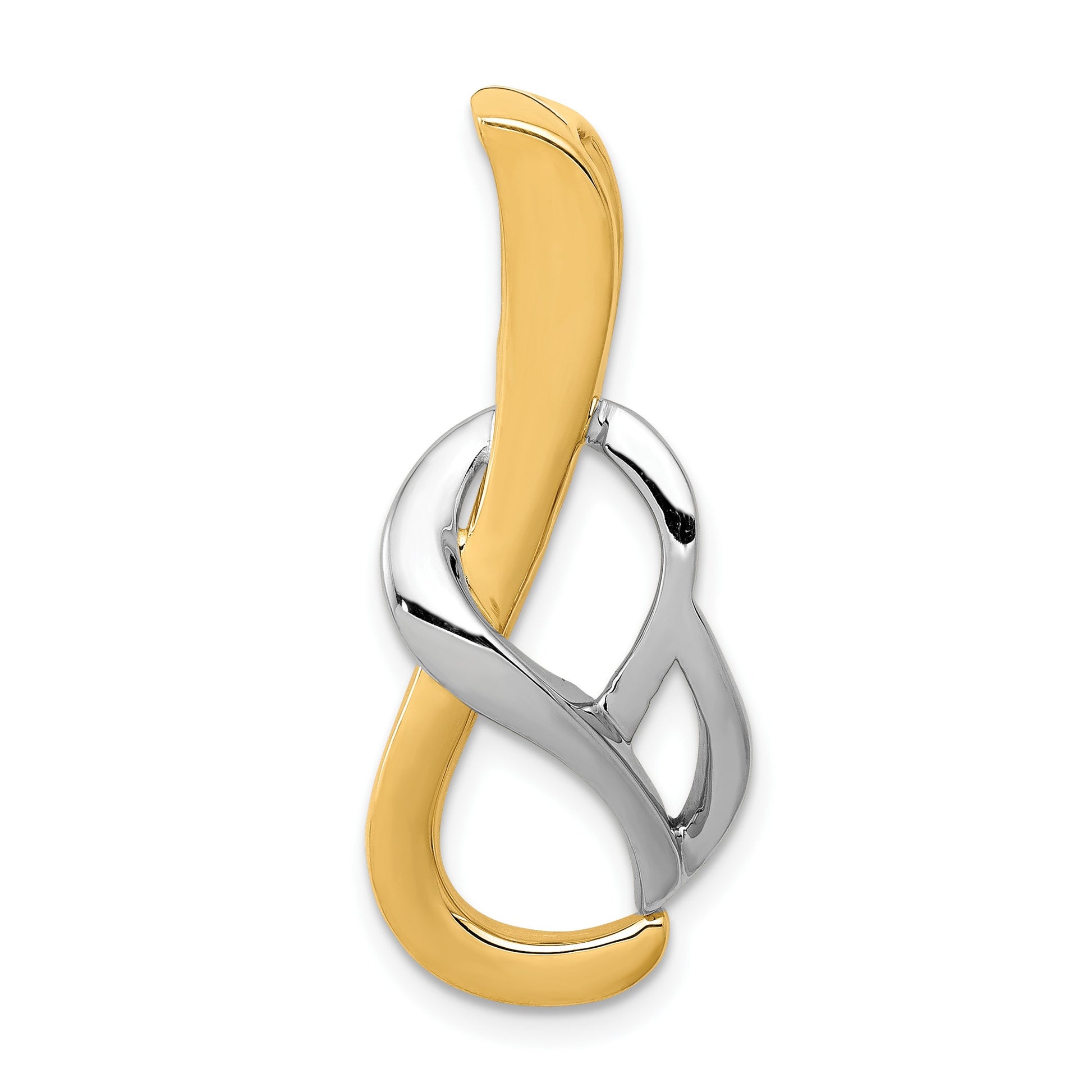 14k Polished Slide Fits up to 4mm Regular/6mm Fancy or Reversible Omega
