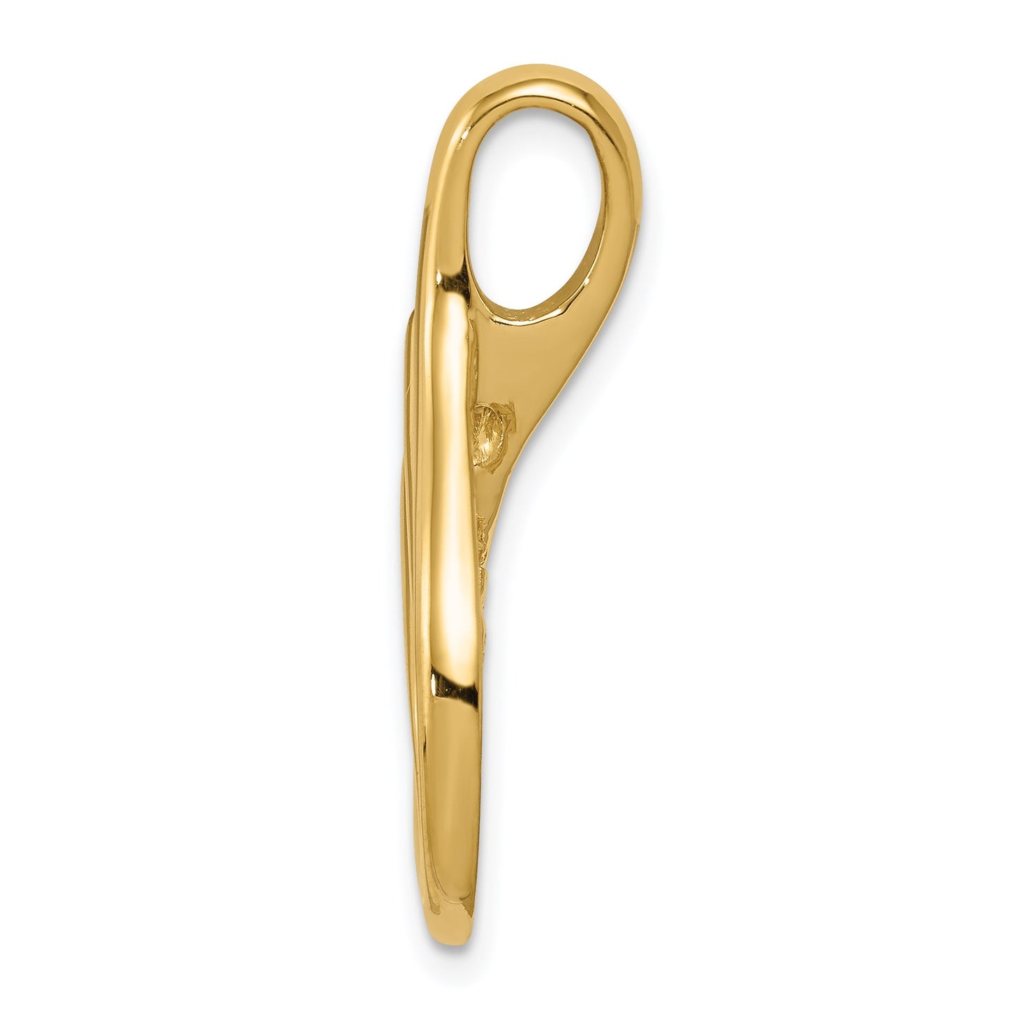 14k Polished Slide Fits up to 4mm Regular/6mm Fancy or Reversible Omega