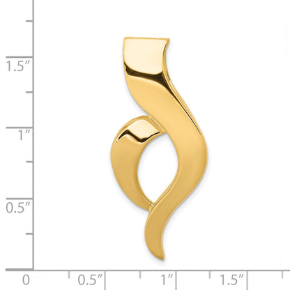 14k Polished Slide Fits up to 6mm Regular/8mm Fancy or Reversible Omega