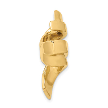 14k Polished Spiral Slide Fits up to 8mm Regular/10mm Fancy or Reversible Omega