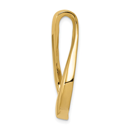 14k Polished Slide Fits up to 8mm Regular/10mm Fancy or Reversible Omega