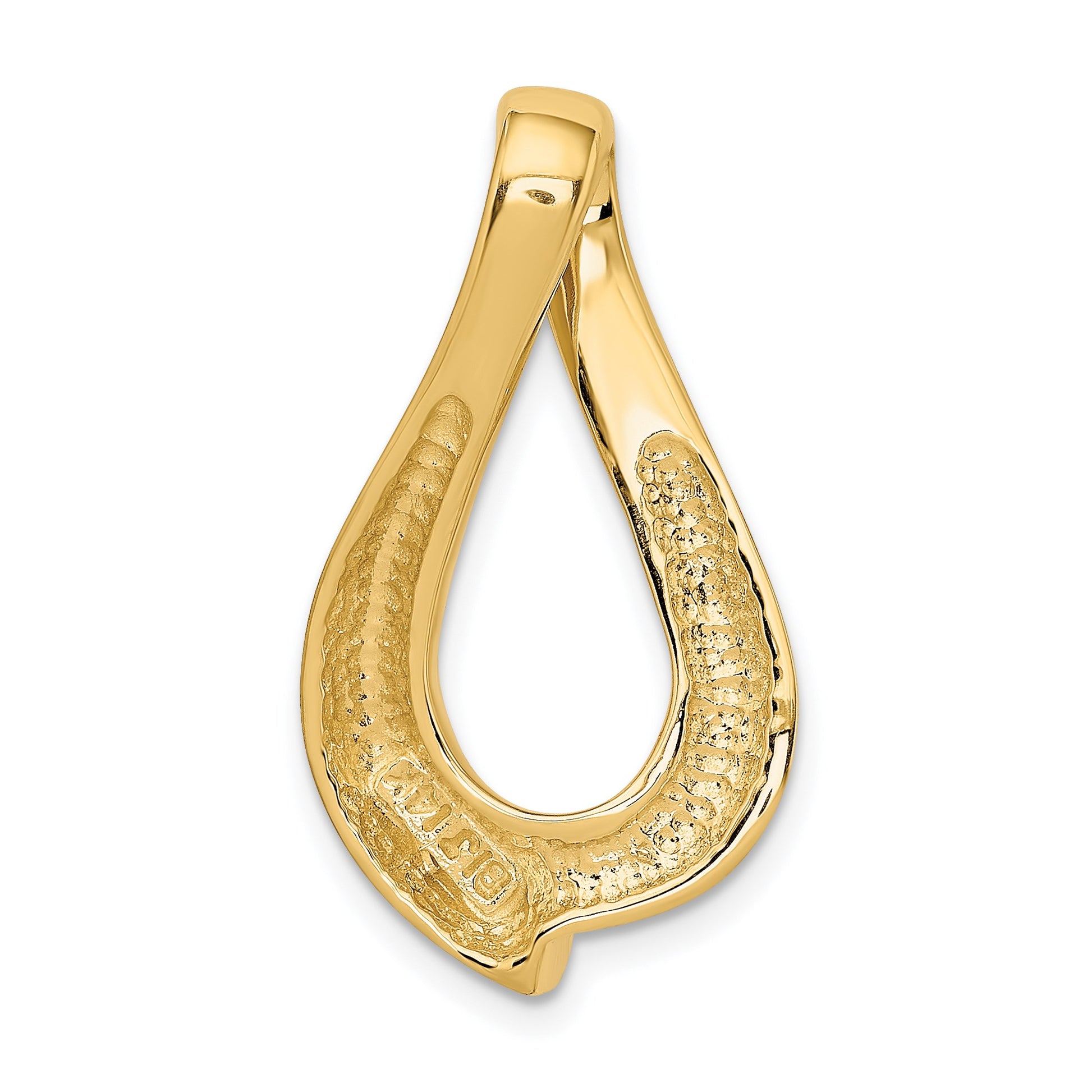 14k Polished Slide Fits up to 8mm Regular/10mm Fancy or Reversible Omega